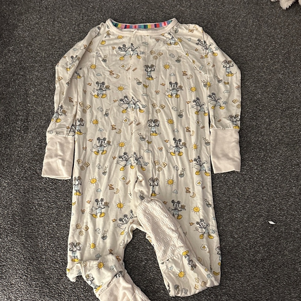 Magnetic Me Pajamas in Cream with Mickey Mouse Breakfast Pancakes 🥞 Print